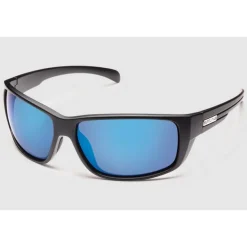 Suncloud Milestone Matte Black Blue Mirror Polarized Lens